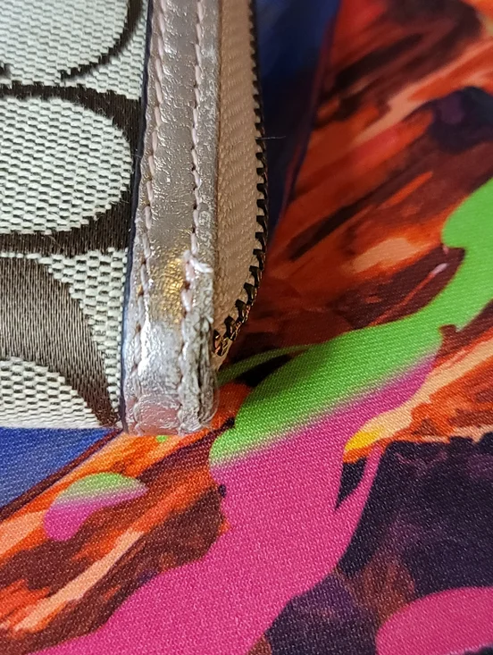 Coach Signature Long Wallet Total Pattern Canvas Beige And Rose Gold - Picture 13 of 14